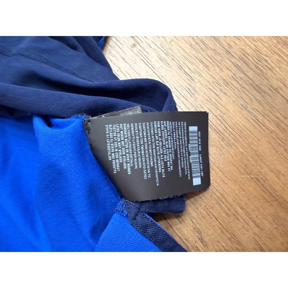 Prada Mens Blue Colorblock Pique Polo Shirt Rubber Logo Patch Made in Romania - Picture 10 of 10